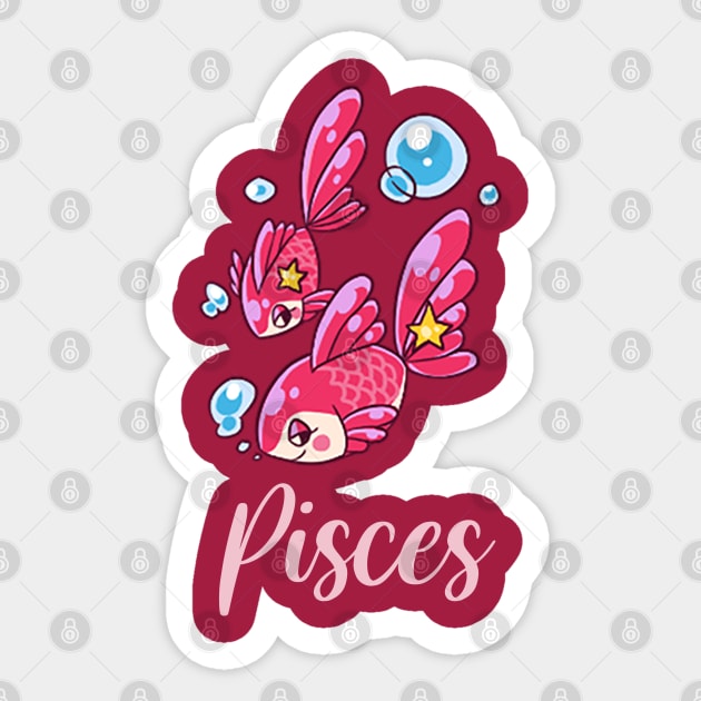 Pisces Sticker by Kiroiharu